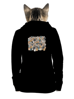 Találd meg az ördögöt cipzáras női pulóver Black