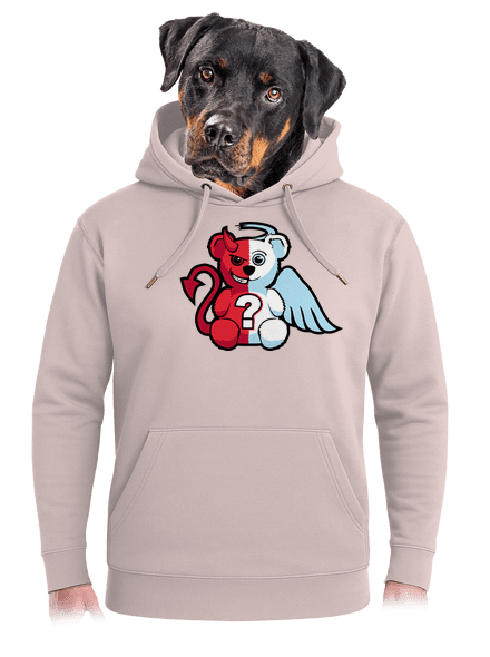 Angyal vagy ördög unisex prémium pulóver Rose Chalk