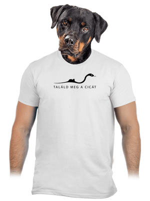 Találd meg a cicát férfi póló White