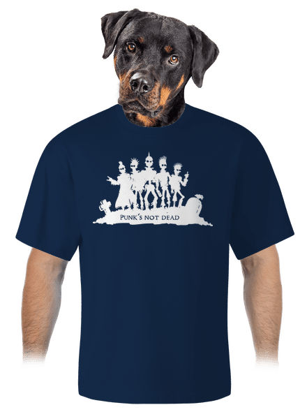 Punks not dead! unisex túlméretezett póló Midnight Blue