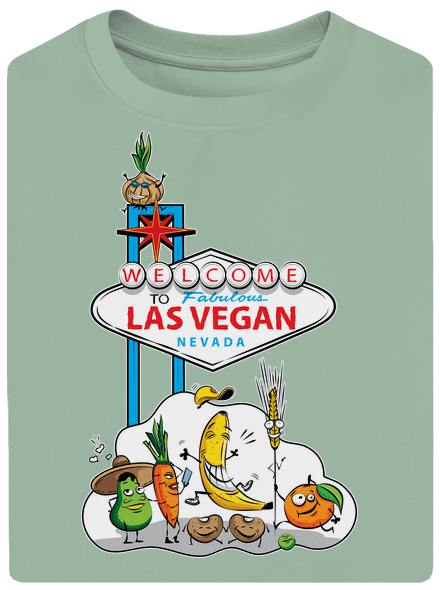 Las Vegan unisex túlméretezett póló Sage