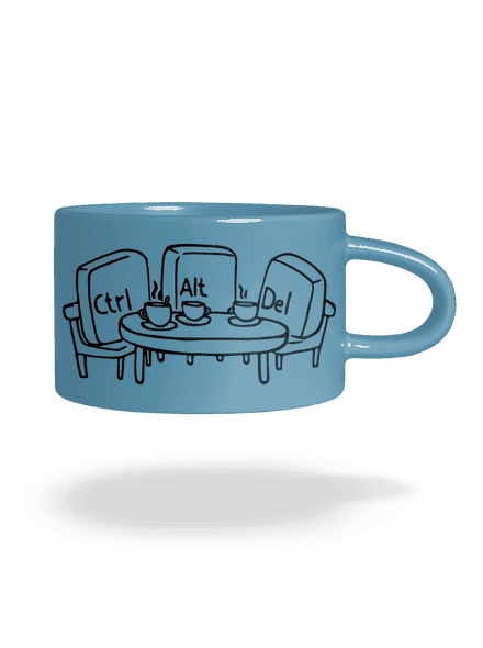 Elválaszthatatlan haverok macaron bögre Blue Macaron