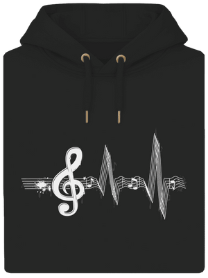 A zene az életem unisex prémium pulóver Dark Black