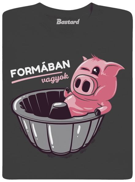 Formában férfi hosszú ujjú póló Dark Grey