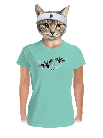 Batminton női sportpóló Mint Mal