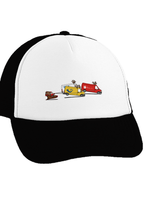 Mikulás rénszarvassal teherautós sapka Black cap
