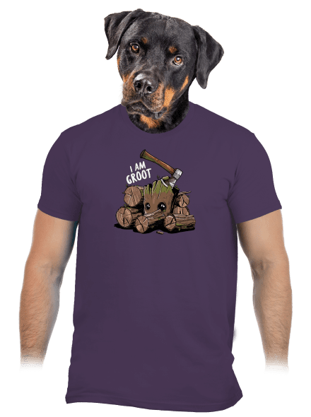 I Am Groot férfi póló Urban Purple