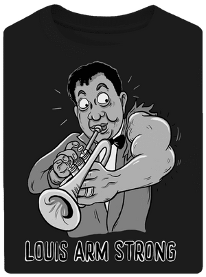 Louis Armstrong unisex túlméretezett póló Black