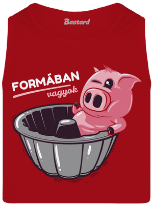 Formában férfi trikó Red