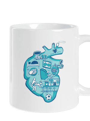 Érte dobog a szív hagyományos bögre White