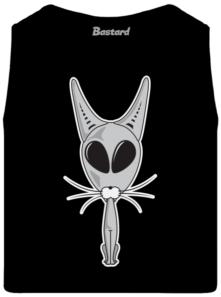UFO cat férfi trikó Black