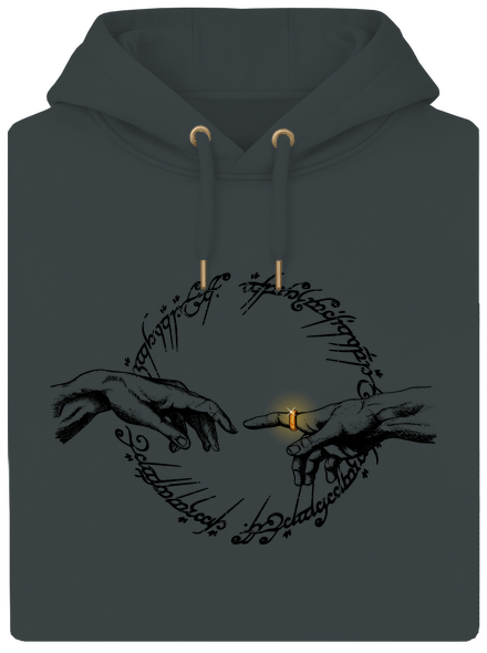 God of ring unisex prémium pulóver Charcoal