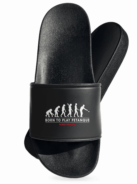 Born to play petanque papucs Black