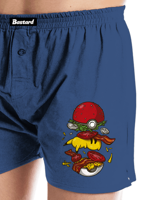 Pokémon burger férfi alsó nadrág Blue