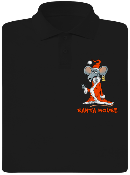 Santa mouse férfi pólóingek Black