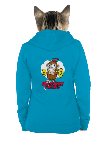 Monkey in my head cipzáras női pulóver Blue Atol