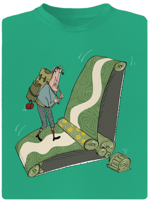 túrázás az övön férfi sportpóló Mint Mal