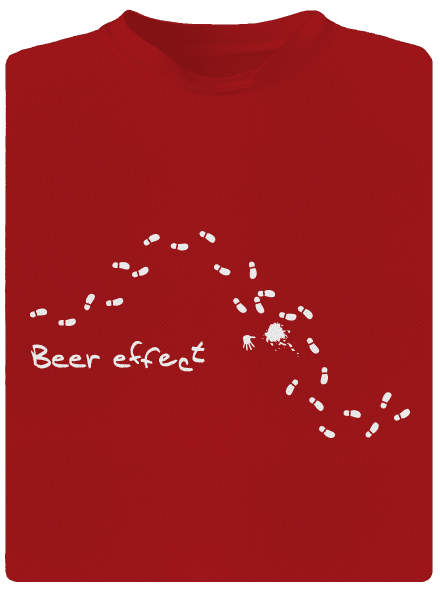 Beer effect férfi sportpóló Red Mal