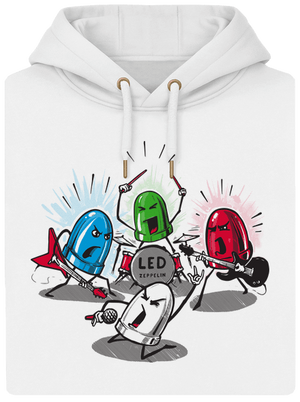 Led Zeppelin unisex prémium pulóver Snowwhite