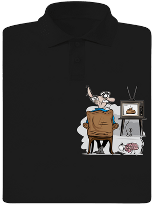 TV News férfi pólóingek Black