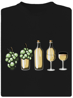 A fehérbor evolúciója férfi sportpóló Black