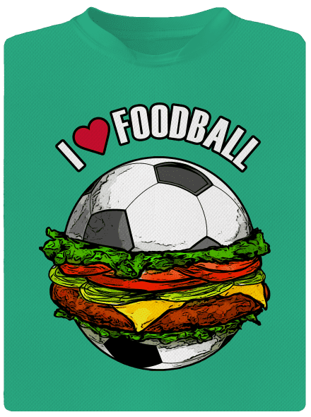 Foodball férfi sportpóló Mint Mal