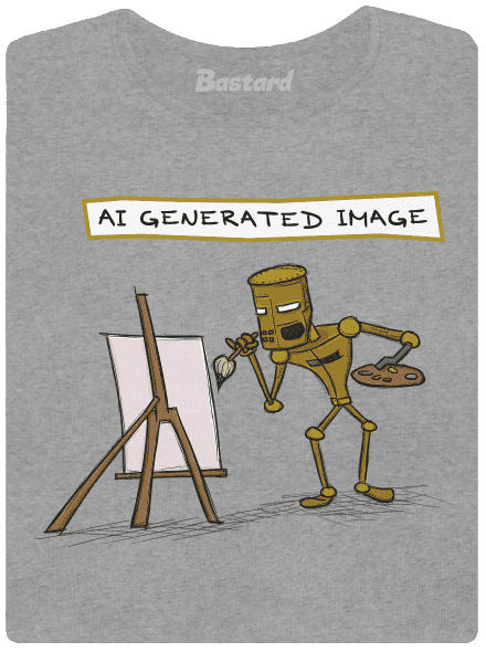 AI generated image női póló Dark Gray Melange