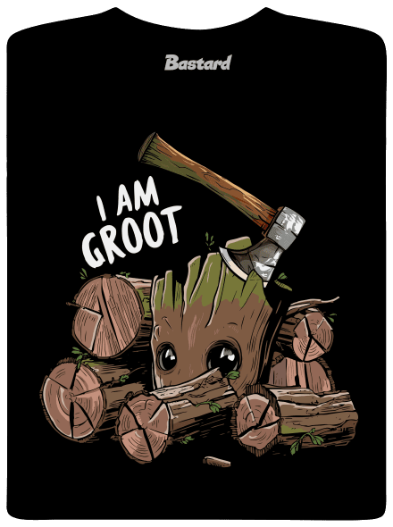 I Am Groot férfi hosszú ujjú póló Black