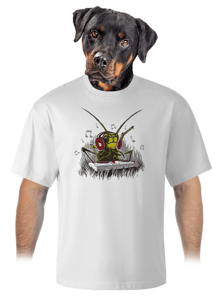 DJ tücsök unisex túlméretezett póló White
