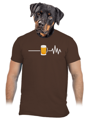 Beer help férfi póló Brown