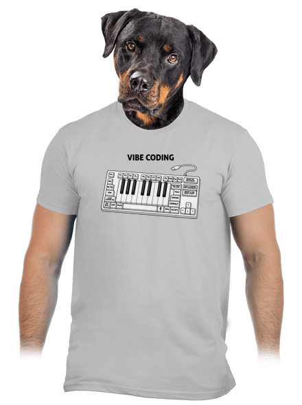 Vibe coding férfi póló Pacific Grey