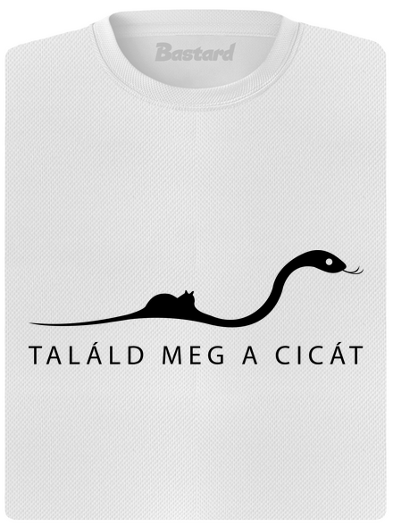 Találd meg a cicát női sportpóló White