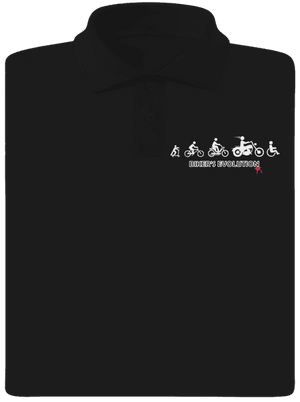 Bikers evolution férfi pólóingek Black