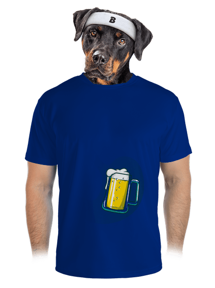 A hasban férfi sportpóló Royal Blue Mal