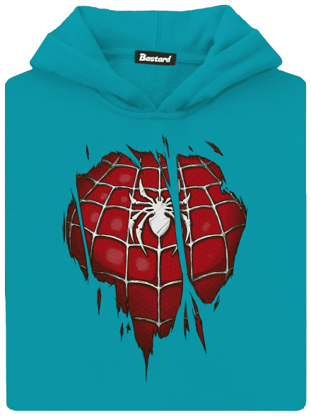 Spider inside gyerek kenguruzsebes pulóver Hawaiian Blue