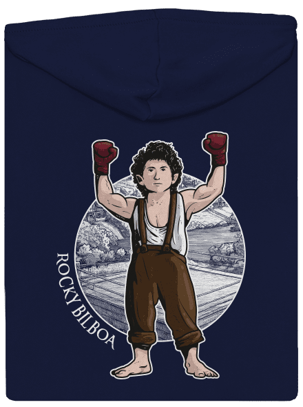 Rocky Bilboa cipzáras férfi pulóver Navy