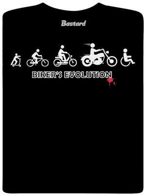 Bikers evolution férfi póló Black