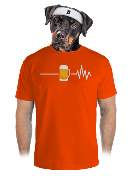 Beer help férfi sportpóló Neon Orange