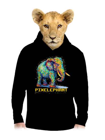Pixelephant gyerek kenguruzsebes pulóver Black