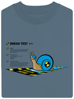 Snail test unisex crewneck Nordic Blue