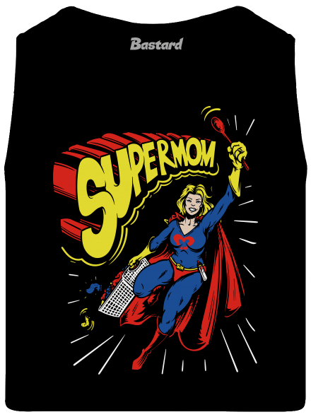 Supermom férfi trikó Black