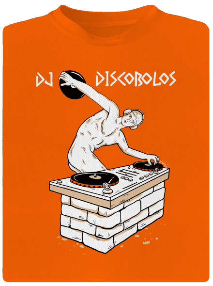 DJ Discobolos gyerek sport póló Neon Orange