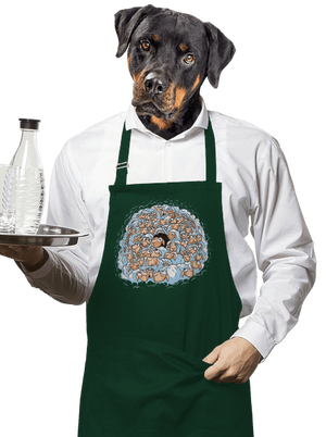 Nem megyek a tömeggel kötény Bottle Green