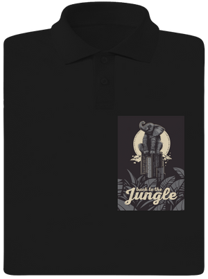 Back to the jungle férfi pólóingek Black