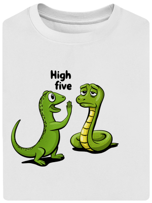 High Five unisex túlméretezett póló White