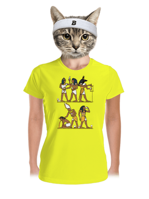 Egyiptomi parti női sportpóló Neon Yellow