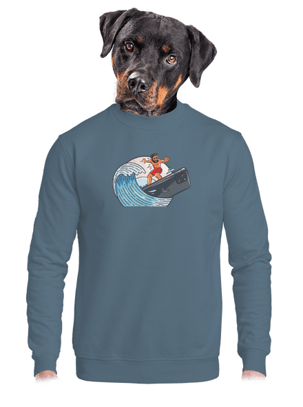 Szörfös vagyok unisex crewneck Nordic Blue