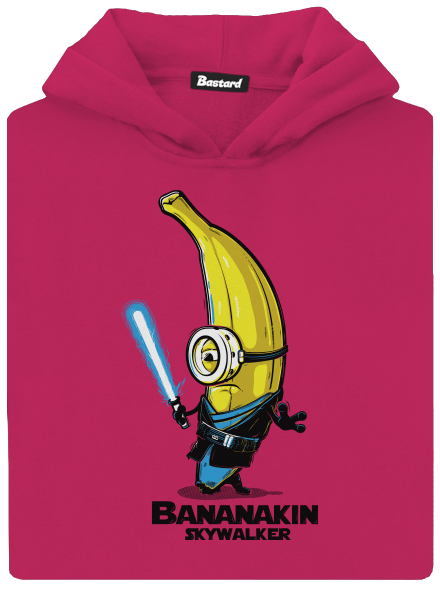 Bananakin Skywalker gyerek kenguruzsebes pulóver Hot Pink