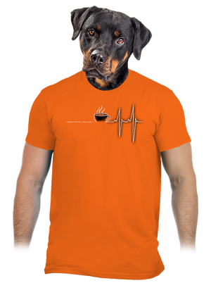 Coffee help férfi póló Orange