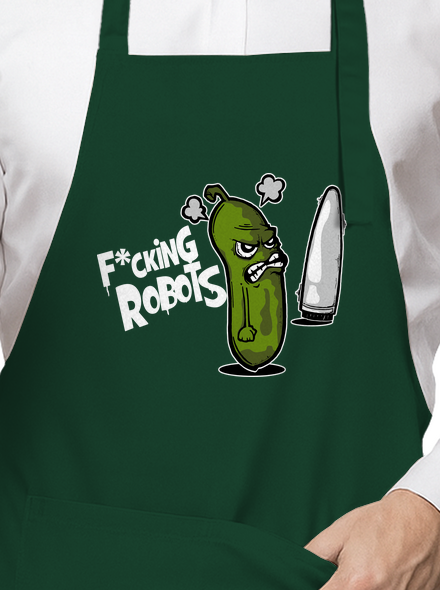 Fucking Robots kötény Bottle Green